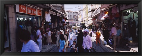 Framed Group of people in a market, Grand Bazaar, Istanbul, Turkey Print