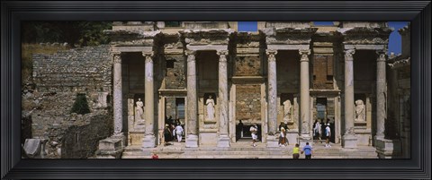 Framed Old ruins of Library At Epheses, Ephesus, Turkey Print