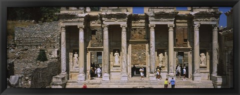 Framed Old ruins of Library At Epheses, Ephesus, Turkey Print