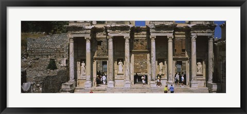 Framed Old ruins of Library At Epheses, Ephesus, Turkey Print