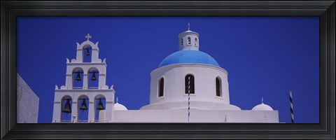 Framed High section view of a church, Oia, Santorini, Greece Print