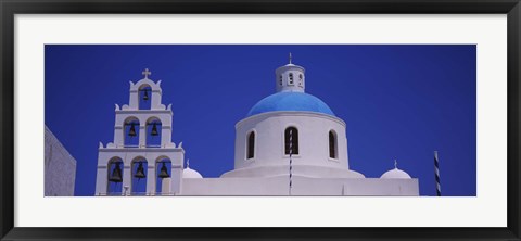 Framed High section view of a church, Oia, Santorini, Greece Print