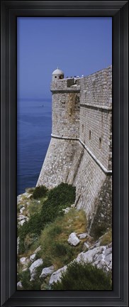 Framed Fortress of St Petar as seen from city wall, Dubrovnik, Croatia Print