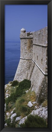 Framed Fortress of St Petar as seen from city wall, Dubrovnik, Croatia Print