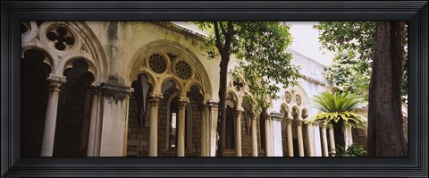 Framed Trees in front of a monastery, Dominican Monastery, Dubrovnik, Croatia Print