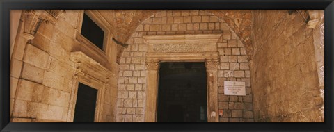 Framed Entrance of a monastery, Dominican Monastery, Dubrovnik, Croatia Print