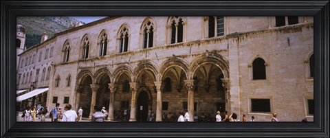 Framed Group of people in front of a palace, Rector&#39;s Palace, Dubrovnik, Croatia Print