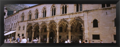 Framed Group of people in front of a palace, Rector&#39;s Palace, Dubrovnik, Croatia Print