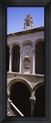 Framed Low angle view of a bell tower, Rector&#39;s Palace, Dubrovnik, Croatia Print