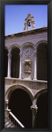 Framed Low angle view of a bell tower, Rector&#39;s Palace, Dubrovnik, Croatia Print