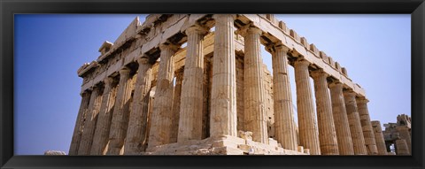 Framed Old ruins of a temple, Parthenon, Acropolis, Athens, Greece Print