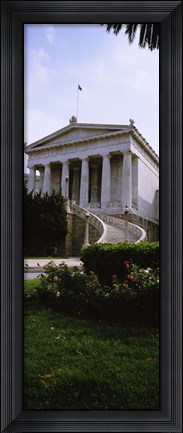 Framed Low angle view of a building, National Library, Athens, Greece Print