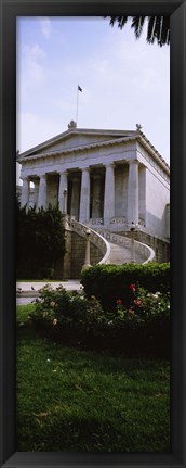 Framed Low angle view of a building, National Library, Athens, Greece Print