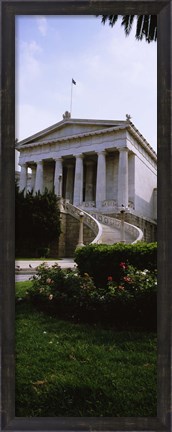 Framed Low angle view of a building, National Library, Athens, Greece Print