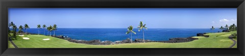 Framed Trees in a golf course, Kona Country Club Ocean Course, Kailua Kona, Hawaii Print