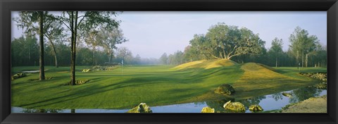 Framed Stream on a golf course, Haile Plantation, Gainesville, Florida, USA Print