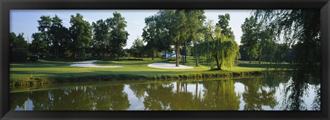 Framed Lake on a golf course, Tantallon Country Club, Fort Washington, Maryland, USA Print