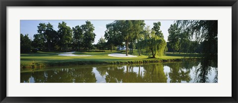 Framed Lake on a golf course, Tantallon Country Club, Fort Washington, Maryland, USA Print