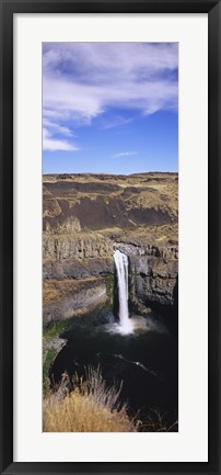 Framed High angle view of a waterfall, Palouse Falls, Palouse Falls State Park, Washington State, USA Print