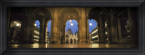 Framed Arcade of a building, St. Mark&#39;s Square, Venice, Italy (Color) Print