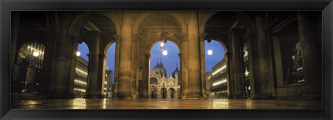 Framed Arcade of a building, St. Mark&#39;s Square, Venice, Italy (Color) Print