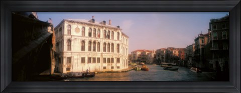 Framed Sun lit buildings, Grand Canal, Venice, Italy Print