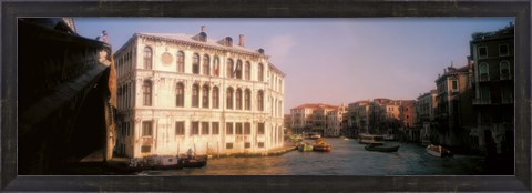 Framed Sun lit buildings, Grand Canal, Venice, Italy Print