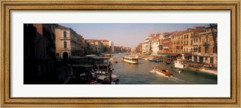 Framed Buildings along a canal, Grand Canal, Venice, Italy Print