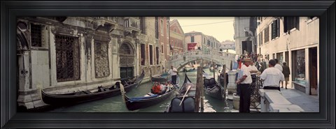 Framed Buildings along a canal, Grand Canal, Rio Di Palazzo, Venice, Italy Print