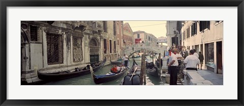 Framed Buildings along a canal, Grand Canal, Rio Di Palazzo, Venice, Italy Print