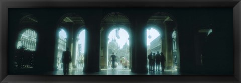 Framed Arcade of a building, St. Mark&#39;s Square, Venice, Italy (Birght Sky) Print