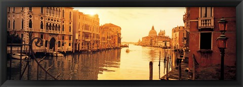 Framed Buildings along a canal, view from Ponte dell&#39;Accademia, Grand Canal, Venice, Italy Print