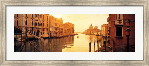 Framed Buildings along a canal, view from Ponte dell&#39;Accademia, Grand Canal, Venice, Italy Print
