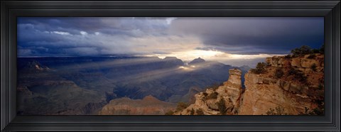 Framed Rock formations in a national park, Yaki Point, Grand Canyon National Park, Arizona Print