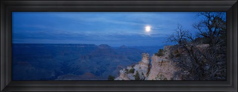 Framed Rock formations at night, Yaki Point, Grand Canyon National Park, Arizona, USA Print