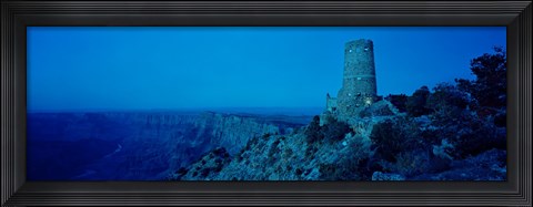 Framed Desert View Watchtower in Blue, Desert Point, Grand Canyon National Park, Arizona Print