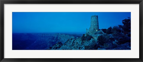 Framed Desert View Watchtower in Blue, Desert Point, Grand Canyon National Park, Arizona Print