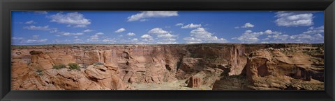 Framed Rock formations on a landscape, South Rim, Canyon De Chelly, Arizona, USA Print