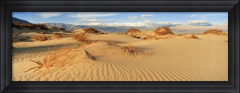 Framed Sand dunes in a national park, Mesquite Flat Dunes, Death Valley National Park, California, USA Print