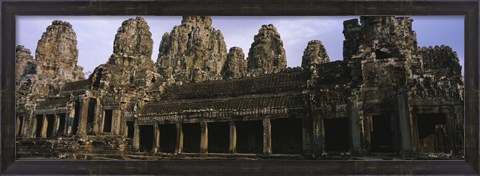 Framed Facade of an old temple, Angkor Wat, Siem Reap, Cambodia Print