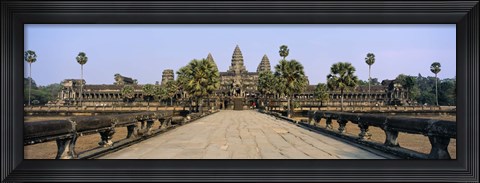 Framed Path leading towards an old temple, Angkor Wat, Siem Reap, Cambodia Print