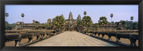 Framed Path leading towards an old temple, Angkor Wat, Siem Reap, Cambodia Print