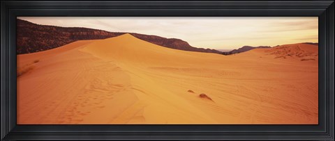 Framed Sand dunes in a desert, Coral Pink Sand Dunes State Park, Utah, USA Print