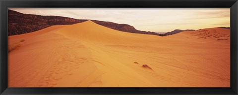 Framed Sand dunes in a desert, Coral Pink Sand Dunes State Park, Utah, USA Print