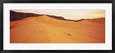 Framed Sand dunes in a desert, Coral Pink Sand Dunes State Park, Utah, USA Print