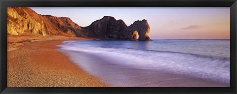 Framed Rock formations on the seaside, Durdle Door, Dorset, England Print