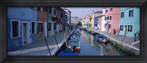 Framed Canal, Burano, Italy Print