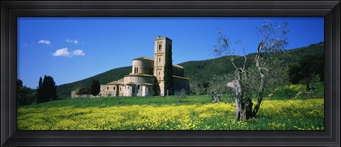 Framed San Antimo Monastery, Tuscany, Italy Print