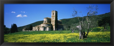 Framed San Antimo Monastery, Tuscany, Italy Print