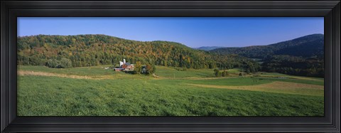 Framed Farmhouse in Field, Vermont Print